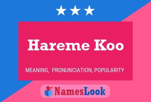 Hareme Koo Name Poster