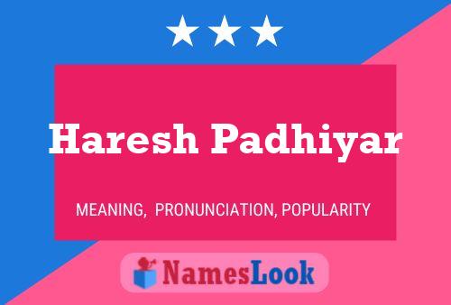 Haresh Padhiyar Name Poster