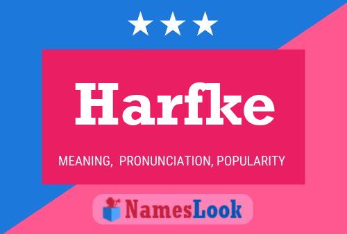 Harfke Name Poster