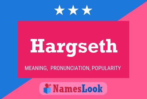 Hargseth Name Poster