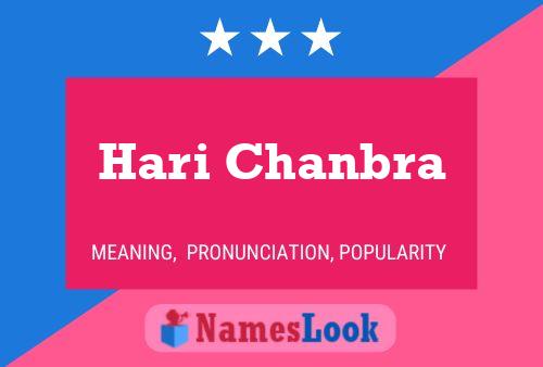 Hari Chanbra Name Poster