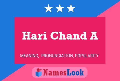 Hari Chand A Name Poster