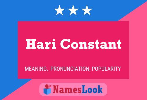 Hari Constant Name Poster