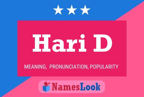 Hari D Name Poster