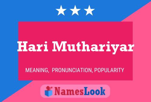 Hari Muthariyar Name Poster