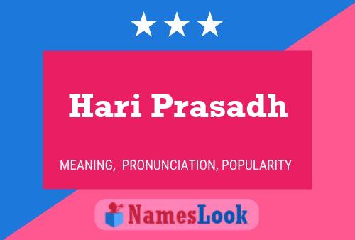 Hari Prasadh Name Poster