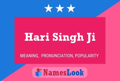 Hari Singh Ji Name Poster