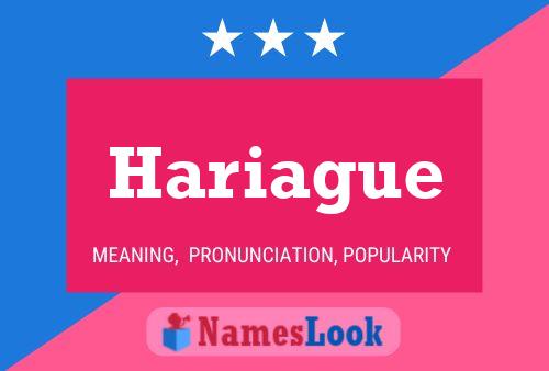 Hariague Name Poster