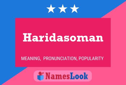 Haridasoman Name Poster