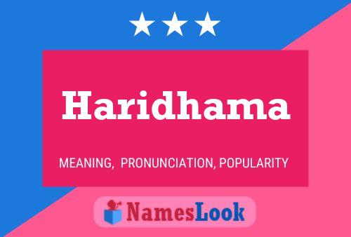 Haridhama Name Poster