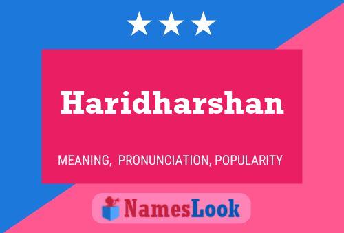 Haridharshan Name Poster