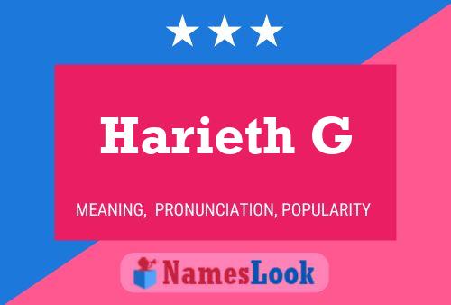 Harieth G Name Poster