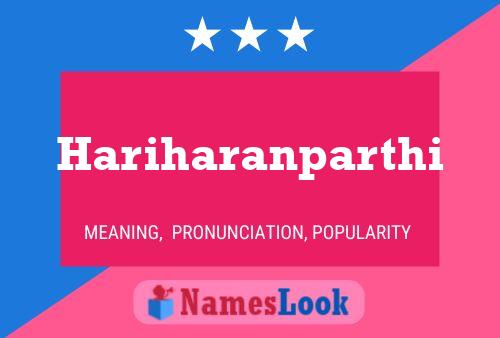 Hariharanparthi Name Poster