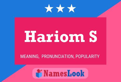 Hariom S Name Poster