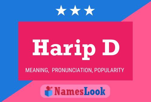 Harip D Name Poster