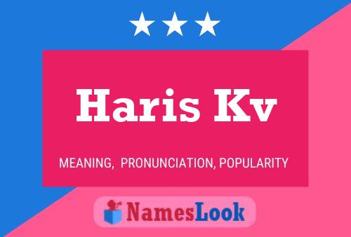 Haris Kv Name Poster