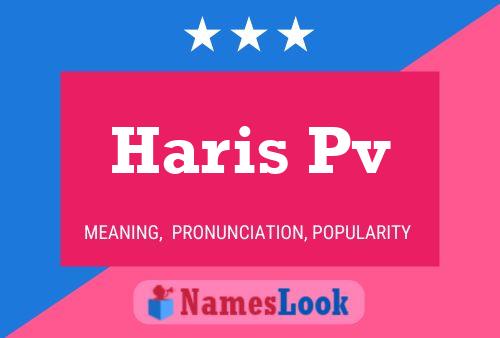 Haris Pv Name Poster