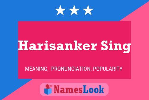 Harisanker Sing Name Poster