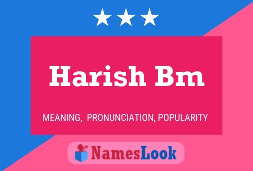 Harish Bm Name Poster