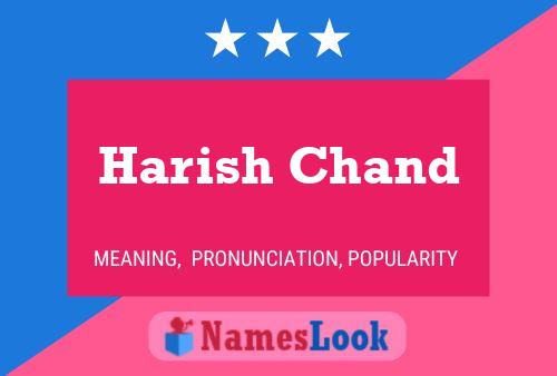 Harish Chand Name Poster