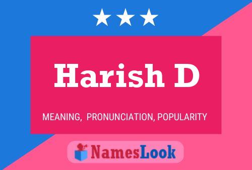 Harish D Name Poster