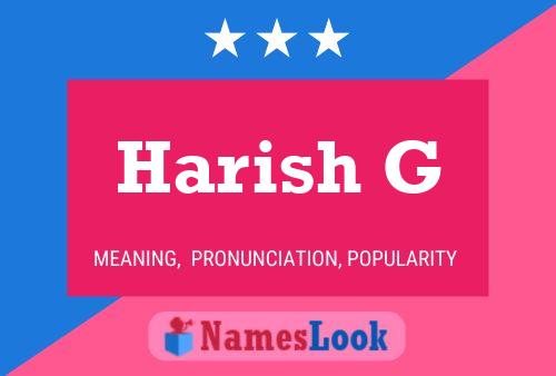 Harish G Name Poster