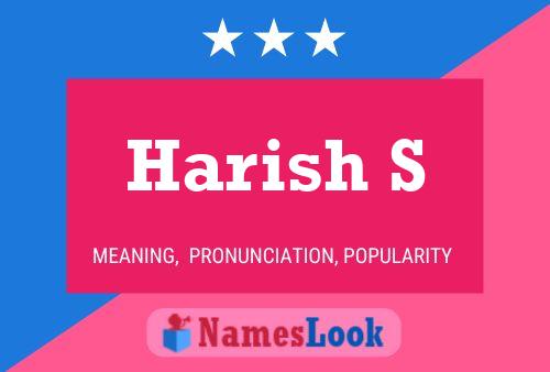 Harish S Name Poster