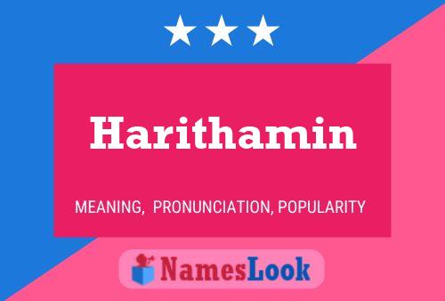 Harithamin Name Poster