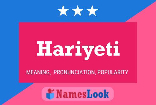 Hariyeti Name Poster