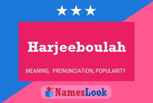 Harjeeboulah Name Poster