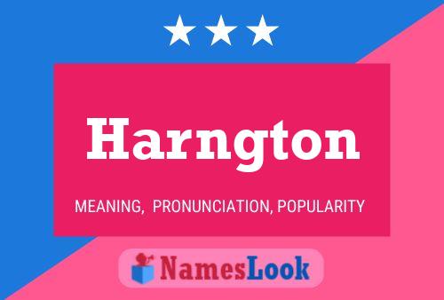 Harngton Name Poster