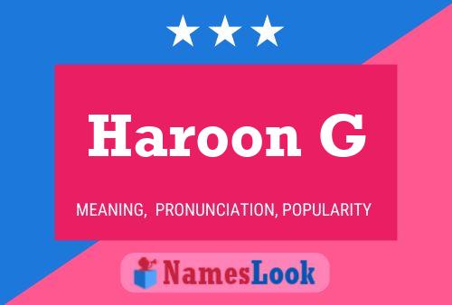 Haroon G Name Poster