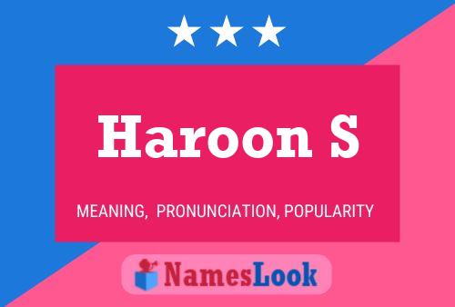 Haroon S Name Poster