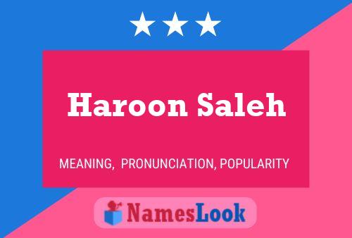 Haroon Saleh Name Poster