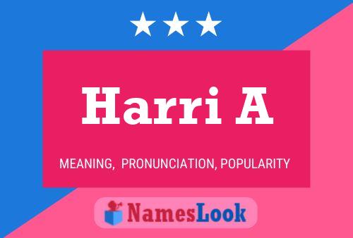 Harri A Name Poster