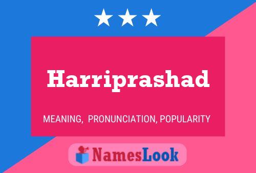 Harriprashad Name Poster