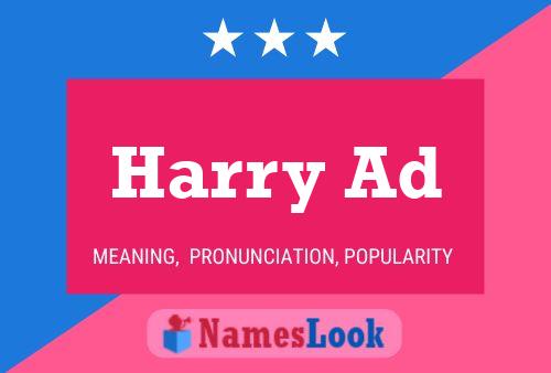 Harry Ad Name Poster