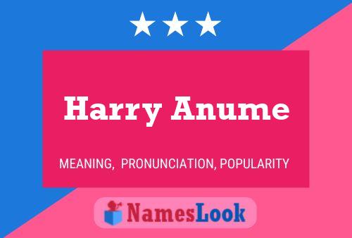 Harry Anume Name Poster