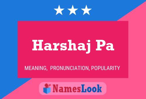 Harshaj Pa Name Poster