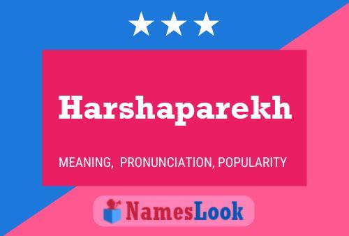 Harshaparekh Name Poster