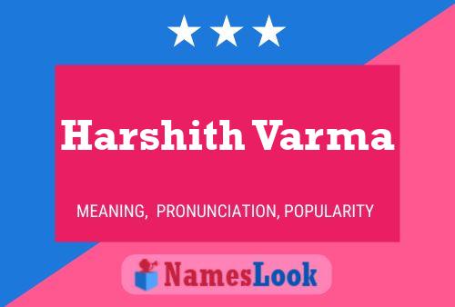 Harshith Varma Name Poster