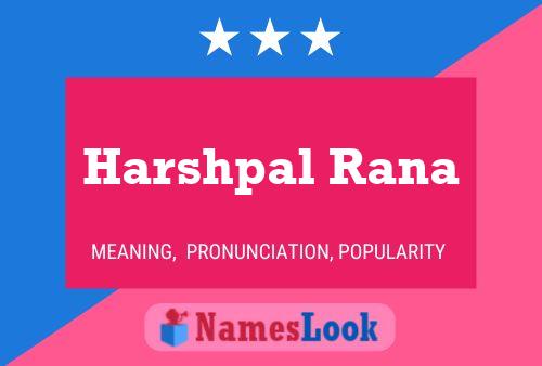 Harshpal Rana Name Poster