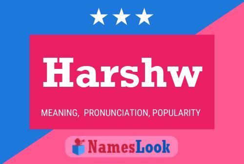 Harshw Name Poster