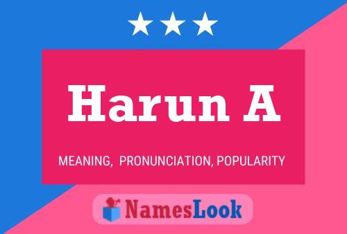 Harun A Name Poster