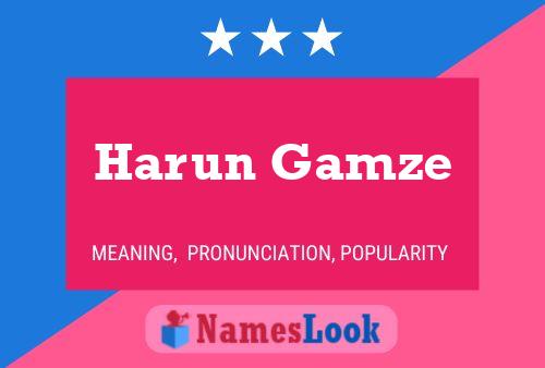 Harun Gamze Name Poster