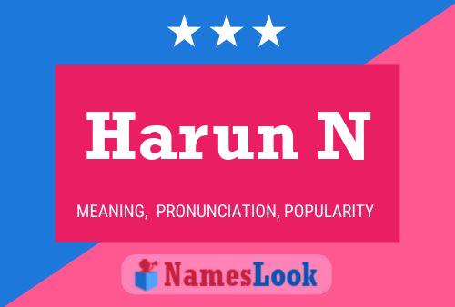 Harun N Name Poster