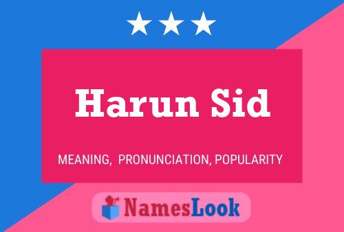 Harun Sid Name Poster