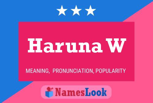 Haruna W Name Poster