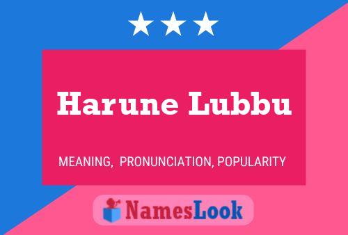 Harune Lubbu Name Poster