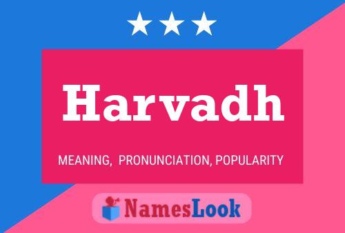 Harvadh Name Poster